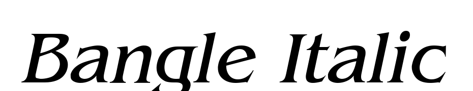 Bangle Italic Font Download Free